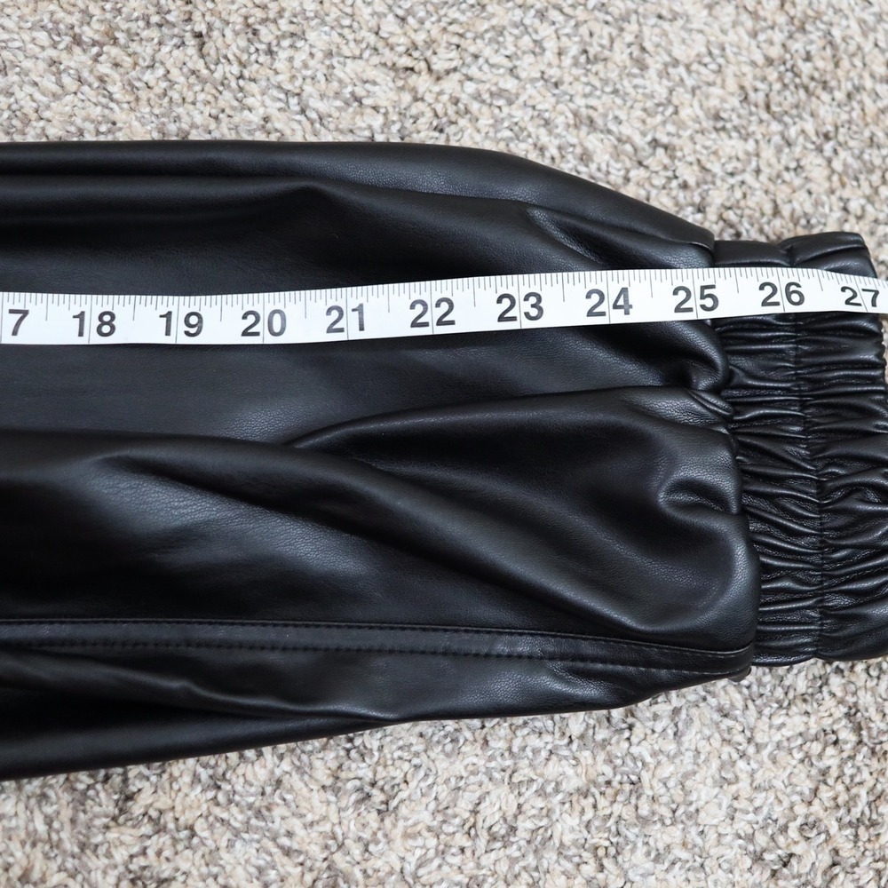 MISA Los Angeles Kasta Pants Joggers Tube Top Set Women M Black Faux Leather NWT - Picture 13 of 15